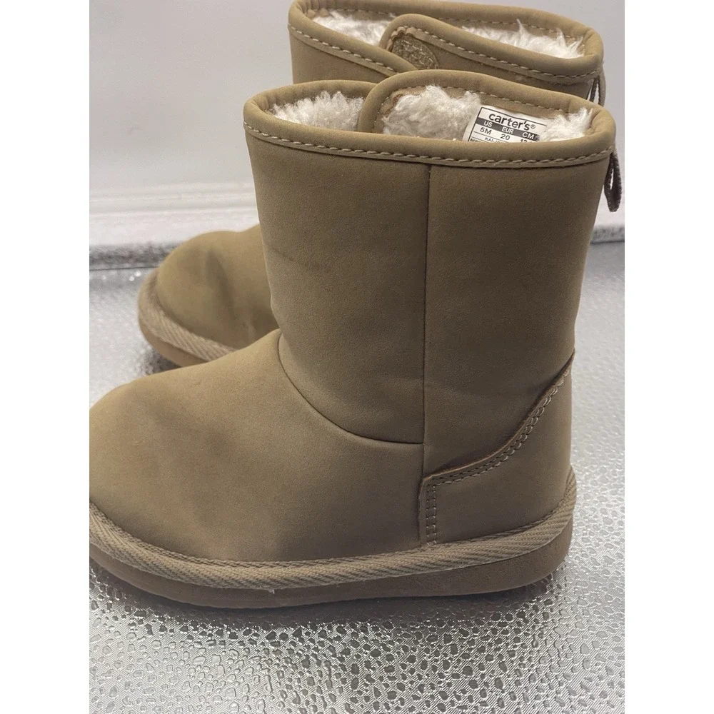 Girl Infant  Size 5 Chestnut Uppers‎ BOOTS  Faux Fur Target